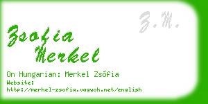 zsofia merkel business card